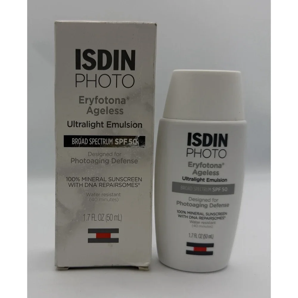 New ISDIN Eryfotona Ageless SPF 50 1.7 Fl Oz Tinted Mineral Sunscreen for Face
